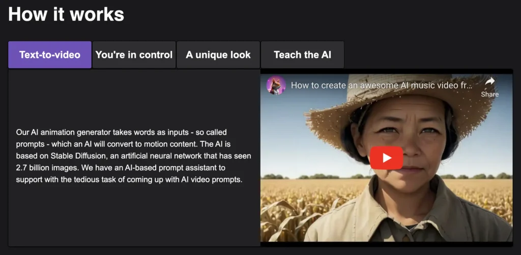 Neural frames AI text to video